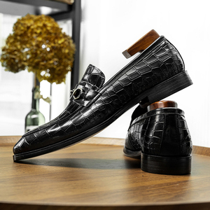 Nuevos <span class=keywords><strong>mocasines</strong></span> de cuero con hebilla de <span class=keywords><strong>caballo</strong></span> para <span class=keywords><strong>hombre</strong></span>, nuevos zapatos formales de negocios para <span class=keywords><strong>hombre</strong></span>, versión para <span class=keywords><strong>hombre</strong></span>, zapatos de punta estrecha - Product Image 5