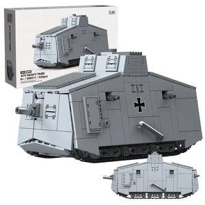 Tanque Pesado Alemán A7v <span class=keywords><strong>de</strong></span> la Primera <span class=keywords><strong>Guerra</strong></span> Mundial, Escala 1:35, Plástico ABS, Kit <span class=keywords><strong>de</strong></span> Modelo <span class=keywords><strong>de</strong></span> 920 Piezas, Juguete Educativo <span class=keywords><strong>de</strong></span> Construcción/DIY para Adultos QUAN GUAN - Product Image 1