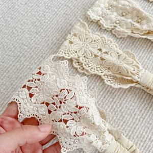 Sơ Sinh Hàn Quốc Phong Cách Jacquard Hairband Bông Đàn Hồi Trẻ Em Của Dễ Thương Hollow Ảnh Đạo Cụ Cô Gái Ren Headbands - Product Image 2