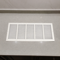 Grille de retour d'air à lamelles en métal blanc pour ventilation murale et de plafond CVC