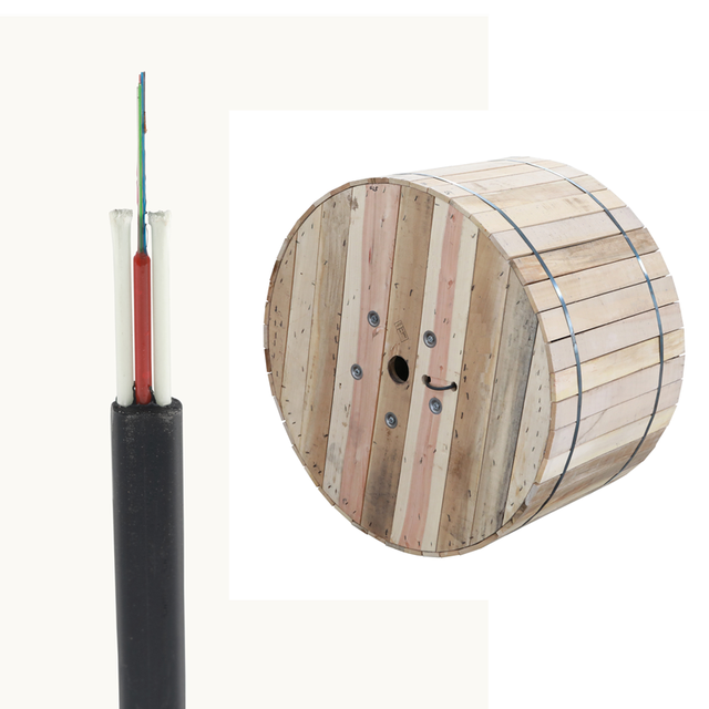 Strong Ftth Heavy Duty Flat Aerial 12 Core 24 Core Fiber Optical Drop Cable