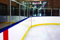 Barrière de patinoire synthétique en polyéthylène, panneau de protection de patinoire en aluminium pour hockey