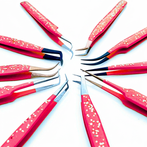 Pinzas para Pestañas Pak Edge Elite, Profesionales, con Punta Puntiaguda, de Acero Inoxidable, Herramienta para Extensión de Pestañas para Artistas y Técnicos de Pestañas - Product Image 1