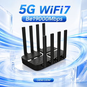 Routeur WiFi7 Tri-Bande 5G avec Modem, <span class=keywords><strong>Carte</strong></span> SIM 5G, 1900 Mbps, Réseau 5G, Double <span class=keywords><strong>Carte</strong></span> SIM, Routeur Multi-Gigabit, OpenWRT, Routeurs d'Entreprise 5G - Product Image 1