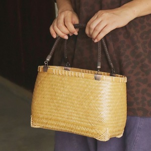 Handmade Bamboo Woven Bag Women Natural Bamboo Craft Eco Friendly Regular Shape Single Strap - Product Image 2