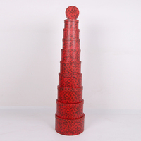 Ensemble de 10 coffrets cadeaux d'emballage pour bouquet de mariée de mariage moderne Design de fleur de rose personnalisé avec laminage mat de feuille d'or