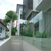 Poteau avec trempé en verre design