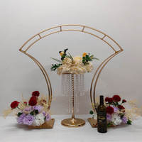 Support de fleur d'arche en métal doré moderne de haute qualité Offre Spéciale la décoration de pièce maîtresse de Table d'événement et de mariage