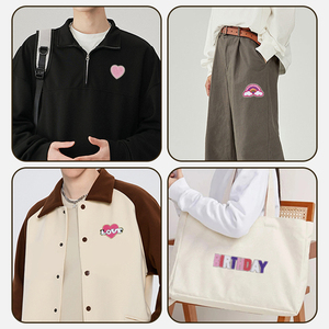 Patchs en chenille brodés pour vêtements, lettres à <span class=keywords><strong>coudre</strong></span> ou thermocollantes, style rose mignon, du fabricant - Product Image 5