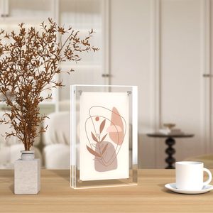 Factory Custom 4x4 4x6Inch Clear Acrylic Desktop <b>Photo</b> <b>Frame</b> <b>Double</b> Sided Acrylic Picture <b>Frame</b> - Product Image 2
