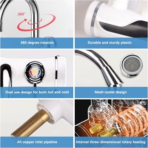 <b>Kitchen</b> Thermostatic Stainless Steel Modern Single Hole Instant Heating Electric Hot Water Heater Faucet Single <b>Handle</b> Deck - Product Image 4