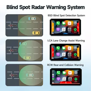 AlienRider M12 Pro moto Carplay Android navigazione automatica con Touch Screen 77GHz onda millimetrica Radar rilevamento angolo cieco