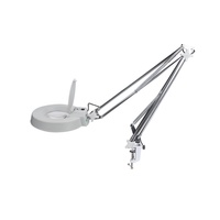 Loupe de bureau à pince avec lumière LED, col de cygne flexible, loupe mains libres pour la lecture, la soudure, la réparation, l'artisanat, Onestopelectronic