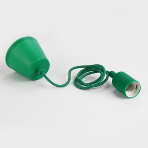 Sản phẩm mới đầy màu sắc <span class=keywords><strong>Silicone</strong></span> cơ thể E27 Bóng đèn phụ kiện ánh sáng đèn ổ cắm lampholder với bện dây - Product Image 2