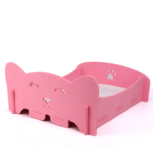 Cama Modular Personalizable para Gatos de Fieltro con Diseño de Cara de Gato, Desmontable y Apilable para Gatos de Interior, Muebles Sostenibles para Mascotas para Todas las Estaciones - Product Image 4