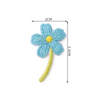 Patch brodé coloré personnalisable 2026 motif marguerites pour sacs, chaussures, chapeaux et décorations de vêtements – Autocollants DIY