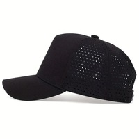 Casquettes de baseball pour hommes Eco Custom Laser Cut avec trous perforés Stretch Ottaman Rib Knitted Fabrics Snapback Casquettes de sport
