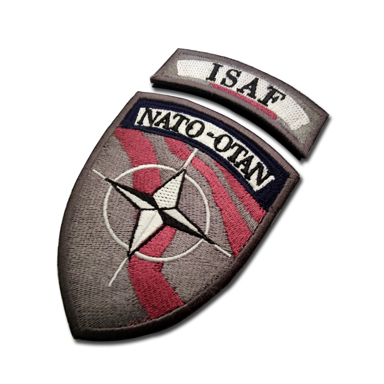 Sweatshirt Avec Patch OTAN ISAF Afghanistan - Coupe Classique, Col Tissé, Poids 241 G