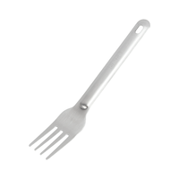 Ensemble de couverts pliables de randonnée en plein air, 4 pièces, en acier inoxydable, légers, pour le camping