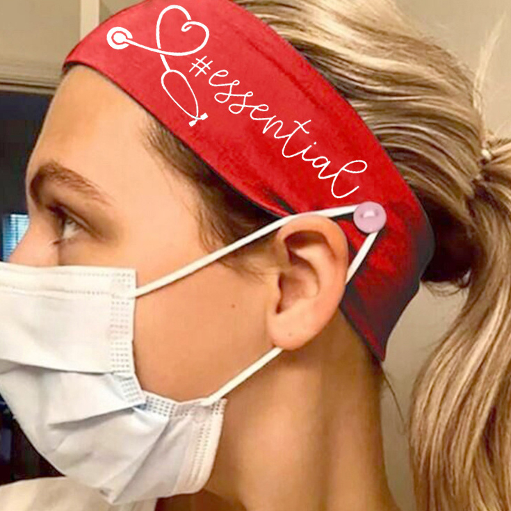 Повязка на голову для медсестер с пуговицами