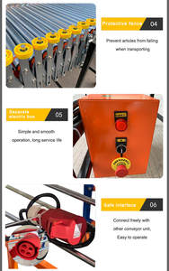 Transportador de rodillos flexible de correa en O barato con deflectores en dos lados Transportador de rodillos telescópico expandible motorizado - Product Image 6