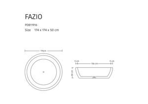 Tipo de instalación de remojo compuesto de resina para bañera de piedra de terrazo independiente - Product Image 3