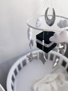 Mobile Bébé Islamique en Feutre, Cadeau Bébé Personnalisé Fait Main, Jouet Doux <span class=keywords><strong>Cube</strong></span> Coran, Éveil et Éducation Précoce, Vente en Gros - Product Image 5