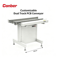Système de convoyeur à bande automatique à double voie Conber pour circuits imprimés, contrôlé par PLC, machine SMT, AC110V/220V, garantie 1 an pour ligne SMT