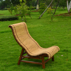 Bamboo Sun Lounger Manual Recliner Foldable Outdoor Garden Beach Chair ZY 01 - Product Image 4