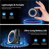 Kit Luce LED Portatile Mini per Selfie, Attrezzatura All-in-One per Creatori con Lente di Illuminazione per Telefono, Illuminazione Fotografica per Spettacoli dal Vivo