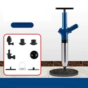 Potente émbolo de inodoro de acero inoxidable, juego de herramientas de desatascador de drenaje de aire neumático de alta presión, herramienta de desbloqueo de limpieza del hogar - Product Image 3