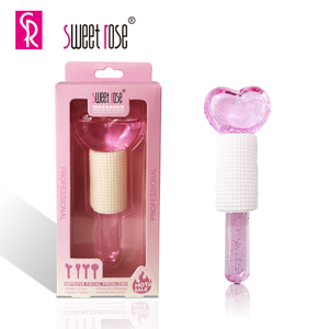 Bola de Cristal Energética en Forma de Corazón Rosa, Herramienta de Masaje de Belleza con Compresa Fría para Reafirmar la Piel del Rostro y los Ojos - Product Image 1