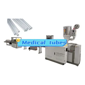 Otomatik yumuşak PVC tıbbi infüzyon boru ekstrüzyon makinesi hattı plastik perfüzyon boru üretim hattı tıbbi tüpler yapma makinesi