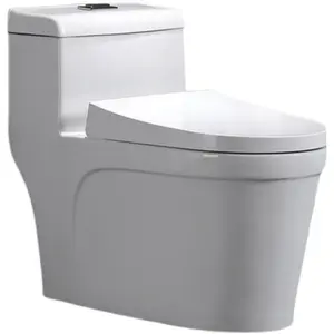 Sartén de Pedestal de baño para el hogar, inodoro de cerámica silencioso con supervórtice, desodorante para sentarse, venta al por mayor