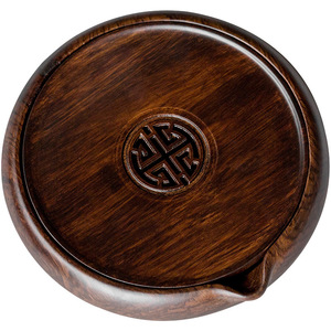 Chinese Style Purple Clay Teapot Holder Round Ebony Wood <b>Tea</b> <b>Tray</b> Heat Resistant For Kung Fu <b>Tea</b> - Product Image 5