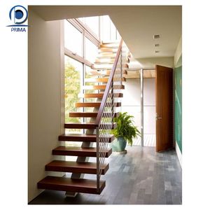 Escalera recta de madera económica Buena calidad Madera maciza Diseño práctico Fácil montaje para propiedades de <span class=keywords><strong>alquiler</strong></span> - Product Image 5