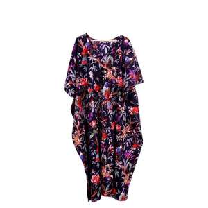 Nuevo Kaftán Floral de Algodón para Mujer, Estilo Boho con Estampado de Bloques, Vestido de Verano Suave y Transpirable, Precio al por Mayor - Product Image 5