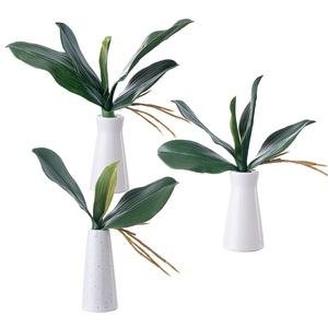 Hojas de Orquídea Artificiales CallaFloral, Rama Individual de PVC, Goma Suave Ecológica, Decoraciones para Bodas - Product Image 5