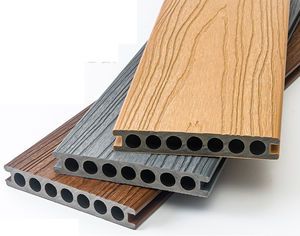 3D Diep Geëmbosseerde <span class=keywords><strong>WPC</strong></span> Terrasdelen Ronde Gat Anti-UV Buitenzwembad Normale <span class=keywords><strong>WPC</strong></span> Holle Terrasdelen - Product Image 4