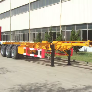 Semirremolque esquelético de 3 ejes y 40 pies para transporte de contenedores, chasis de carga usado en puerto, a la venta - Product Image 1