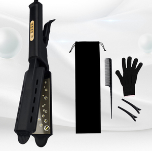 Salon Portable professionnel fer plat électrique ionique titane flottant céramique <span class=keywords><strong>vapeur</strong></span> lisseur pour usage domestique LED - Product Image 2