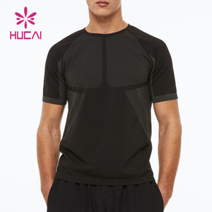 Vendita all'ingrosso su misura di alta qualità oversize da <span class=keywords><strong>uomo</strong></span> aderente aderente da allenamento a tinta unita T-shirt sublimazione palestra T-shirt per <span class=keywords><strong>uomo</strong></span> - Product Image 1