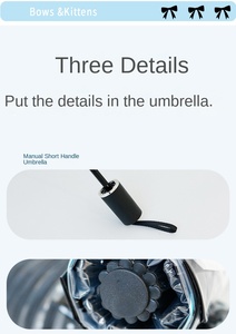 <span class=keywords><strong>Parapluie</strong></span> transparent à motif de chat de dessin animé, ouverture automatique, imperméable, coupe-vent, design élégant avec nœud papillon - Product Image 4