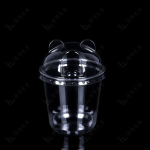 Pet Ice cà phê bong bóng trà tráng miệng <span class=keywords><strong>Smoothie</strong></span> cup nhựa PET cup bán buôn logo in 12oz 16oz 22oz miễn phí nước giải khát Vòng 1000PCS - Product Image 1