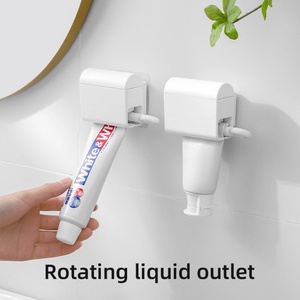 Plastic Dispenser for <b>Toothpaste</b> <b>Squeezer</b> <b>Squeezer</b> Wall Mounted Storage Shelves Manual Press Wall-mounted - Product Image 5