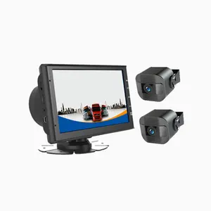 AHD 7 inç ekran monitör DVR 2 CH MDVR otomobil yedek kamerası sistemi için otobüs/kamyon/traktör/römork