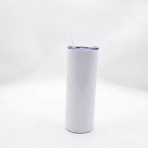 Double Wall Vacuum Insulated Stainless Steel Tumbler With Leak-Proof <b>Plastic</b> <b>Straw</b>, 20Oz - Product Image 1