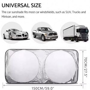 Car Dealer Promo Business Gift Custom Logo Sun <b>Shade</b> Foldable Car Front <b>Window</b> Sunshades Polyester Windshield Sunshade Wholesale - Product Image 4