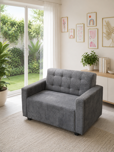 Stylish Tokyo Square Two-Seater Lounge Couch with Eco-Friendly Custom Fabric for Living Room & Hotel - Product Image 4