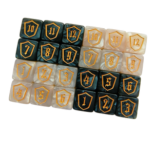 Набор игральных кубиков MTG D6 16 мм с плюсом и минусом для настольных ролевых игр, пластиковые кубики D20 с цифрами, 64 шт. в комплекте - Product Image 4